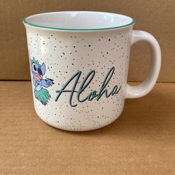 Disney Lilo & Stitch Aloha Hula Ceramic Camper Coffee Mug NEW - Picture 4 of 6